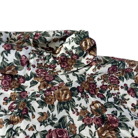 NWT VTG Y2K 2000s Floral Turtleneck Top Plus Sz 22W Cottagecore Prairie Grunge - Picture 3 of 7
